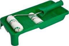 Zestaw malarski: kuweta (150x290)+rękojeść (6/100)+mikrofaza (100mm)x2 WOOD STALCO S-38917