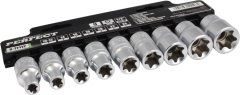Zestaw nasadek 1/2” 9elem Torx wew. STALCO PERFECT S-77112