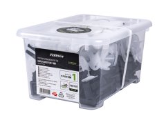 Zestaw system No 1 klips/klin do fugi 1mm opakowanie box 100/100szt. STALCO PERFECT S-75200