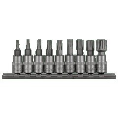Zestaw bitów na nasadkach Torx 1/4” 9 elem. STALCO S-54019