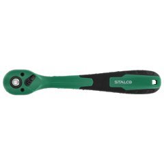 Grzechotka odgięta z powłoką kompozytową 3/8” 72 zęby 200mm STALCO S-54043