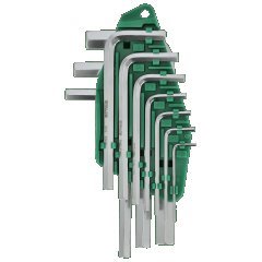 Klucze sześciokątne 1.5-2-2.5-3-4-5-5.5-6-8-10mm imbusy 10elem. CrV STALCO S-46372