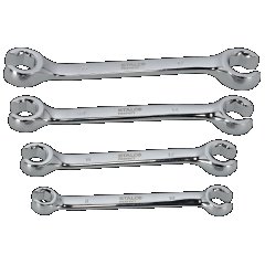 Zestaw kluczy do przewodów hamulcowych oczkowych półotwartych 4elem. CrV STALCO PERFECT S-76894