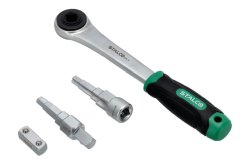 Grzechotka do kluczy sztorcowych do śrubunków, adapter 1/2” 4elem. STALCO S-56268