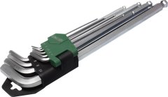 Klucze sześciokątne 1,5 - 10mm imbusy z kulką krótkie STALCO S-48313