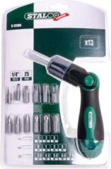 Wkrętak z grzechotką 13elem. STALCO S-12306